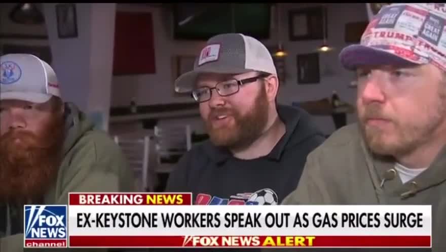 Laid Off Keystone Workers to Biden: "Put us to work!"