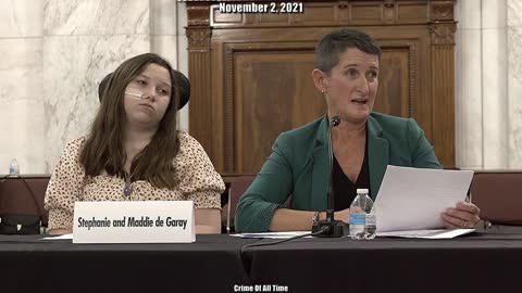 Sen. Ron Johnson- COVID VACCINE INJURED 13yo Maddie De Garray TESTIMONY
