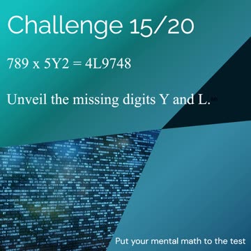 Put your mental math to test - Multiplikation- Challenge - 15