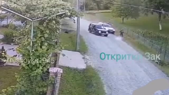 Another conscript hurries to the military enlistment office, but the police have to block the road