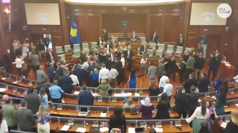 Lawmakers throw down on parliament floor usa
