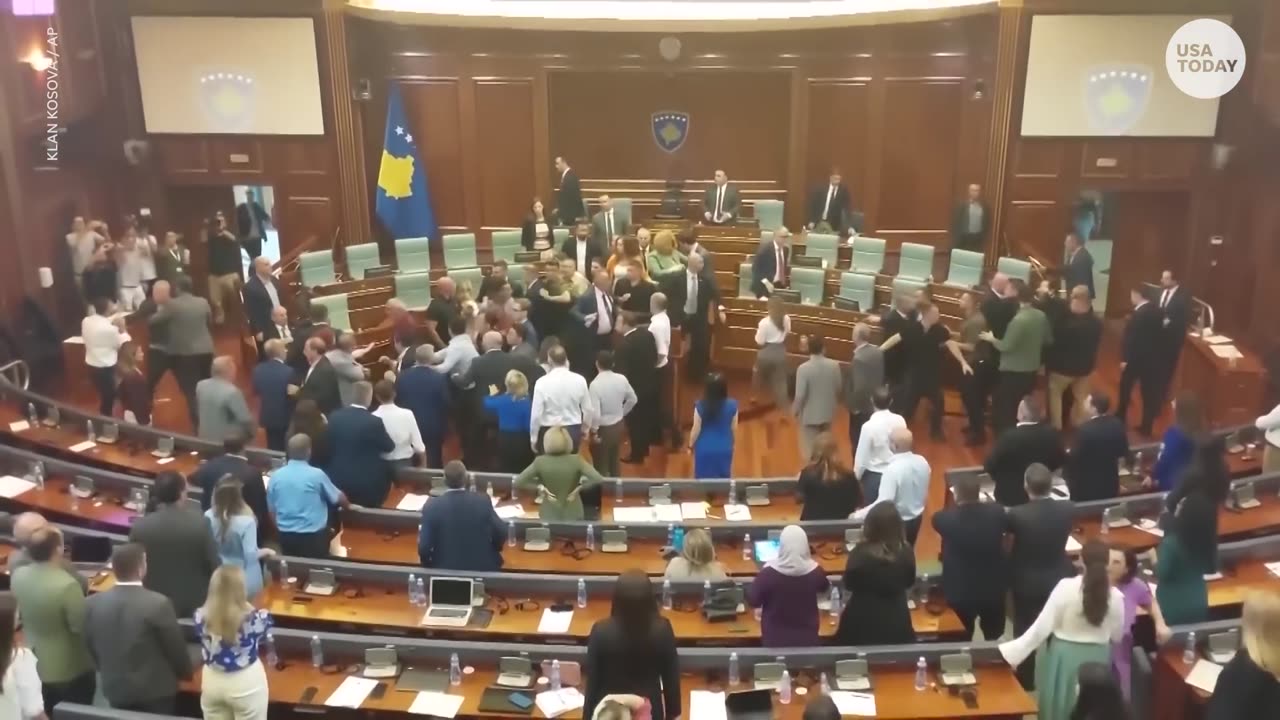 Lawmakers throw down on parliament floor usa