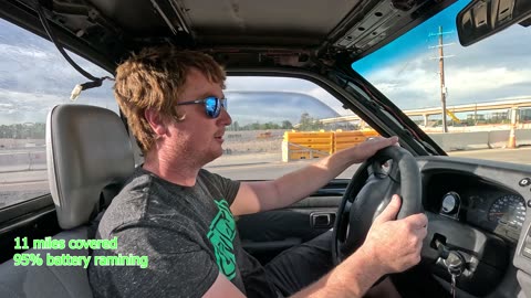 Electric Conversion Nissan Pickup Highway Range Testing