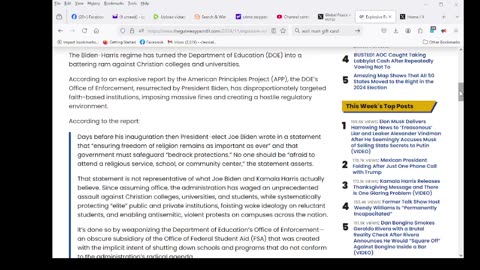Exposes Biden-Harris Regime Weaponizes Dept. of Education Against Christian Colleges Universities