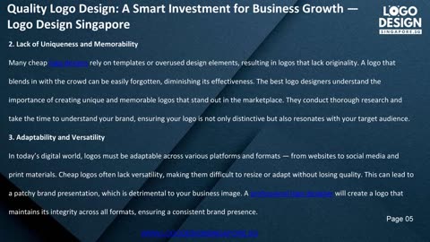 Quality Logo Design: A Smart Investment for Business Growth — Logo Design Singapore