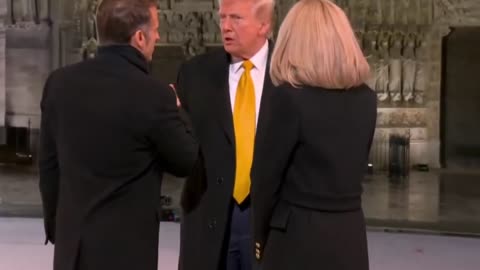 President Trump almost yanked Emmanuel Macron's hand off for the third time today