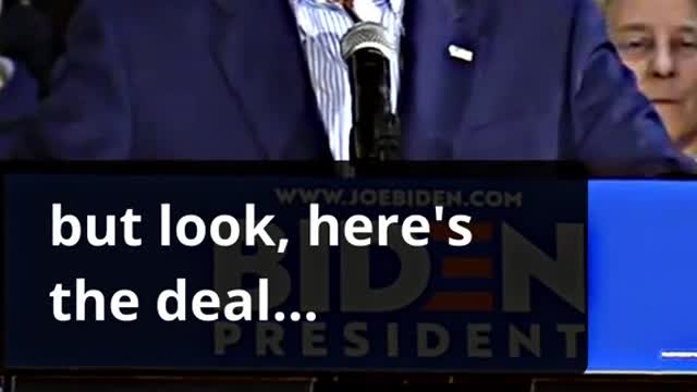 Biden gets offended by the crowd saying booing