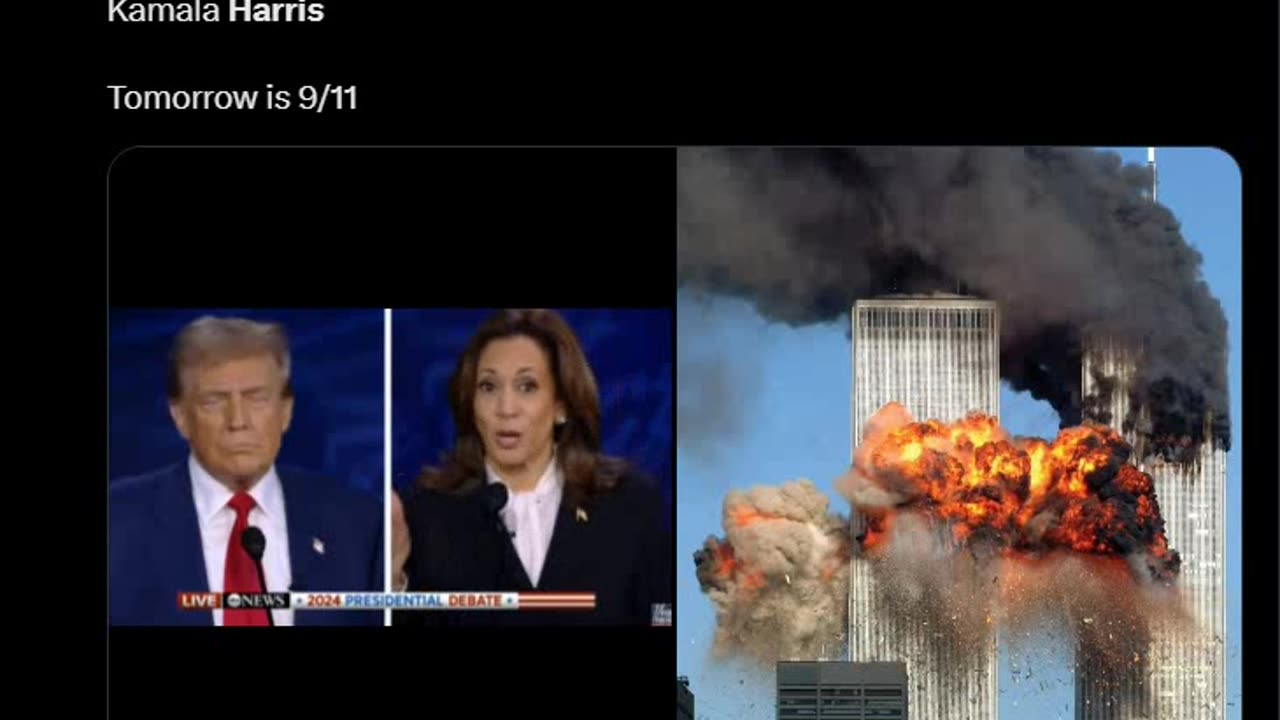 "Donald Trump left us the worst attack on Democracy since the Civil War." -Kamala Harris Tomorrow is 9/11