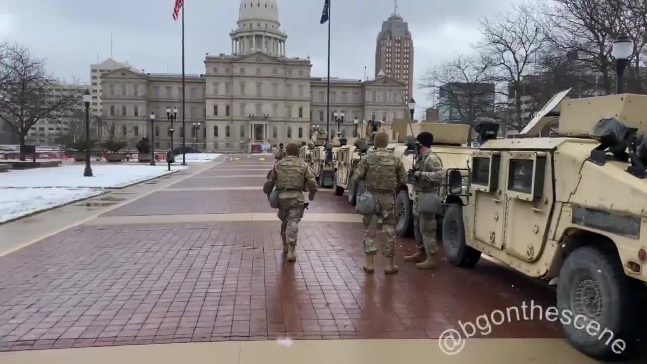 Army National Guard Takes Over Michigan State Capitol