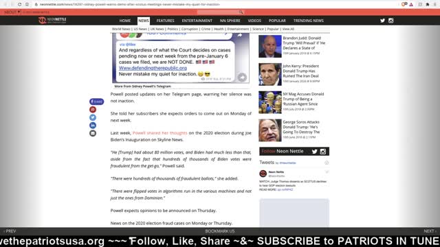 PATRIOTS IN TUNE Show #311: BRIAN FESTA Founder of wethepatriotsusa.org 2/22/2021
