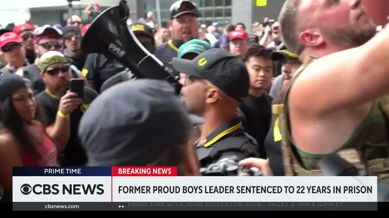 Proud Boys leader Enrique Tarrio sentenced to 22 years in prison