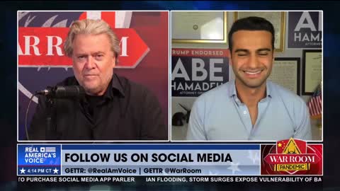 Abe Hamadeh Speaks with Steve Bannon on the war room.