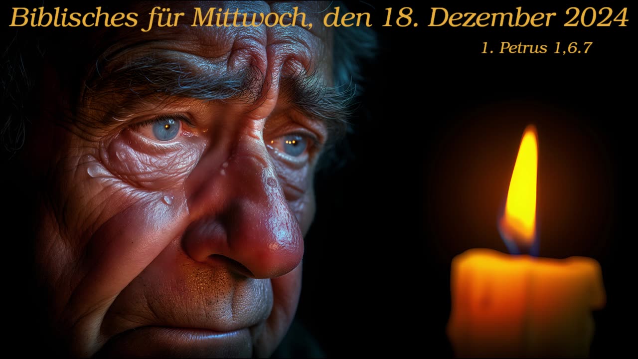Biblisches für Mittwoch, den 18. Dezember 2024 zu 1. Petrus 1,6.7