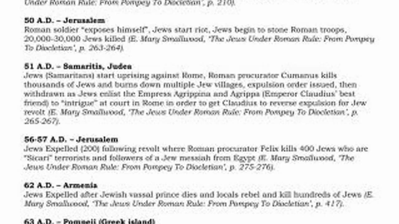 The Complete List Of The One Thousand And Thirty Jewish Expulsions In Human History