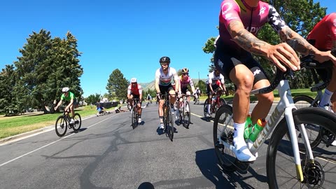 Pro Cyclist Hits Pothole Directly