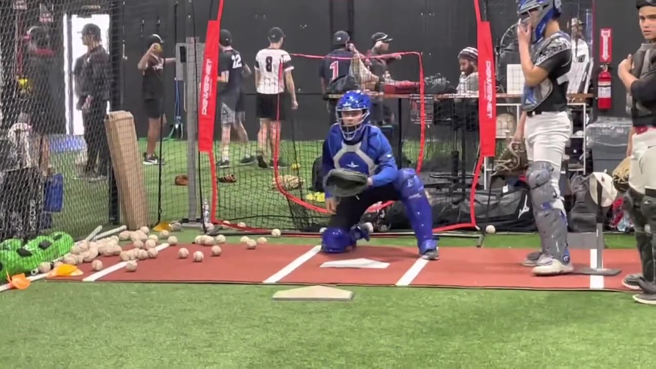 Catcher workout with Jose Trevino Jan 2022