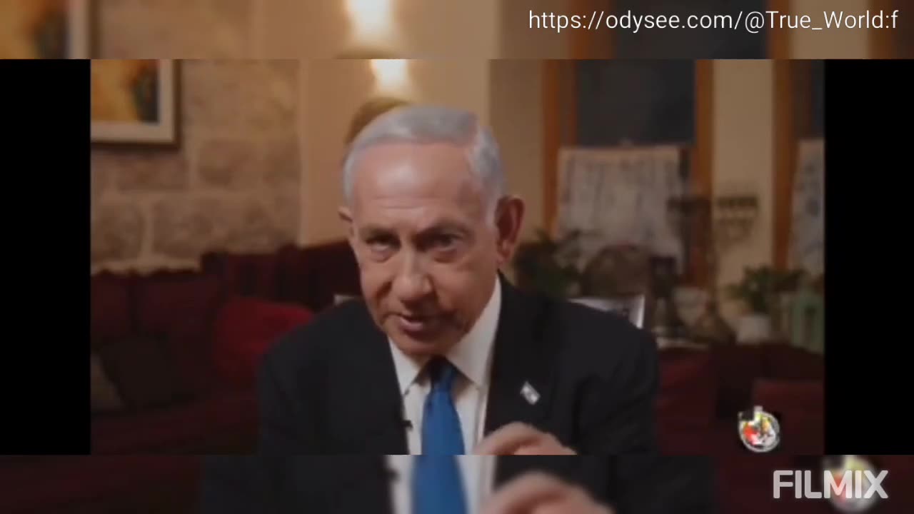 Bolshevik Jew Bibi Satanyahu explaining using Palestine as a Lab for world domination