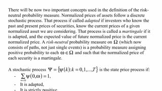 Lecture on Arbitrage-Free Pricing for October 24, 2021