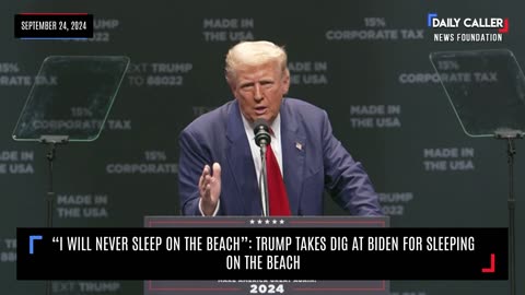 “I Will Never Sleep On The Beach”: Trump Takes Dig At Biden