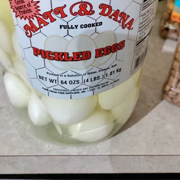 Eating Matt & Dana Fully Cooked Pickled Eggs, Dbn, MI, 10/1/23