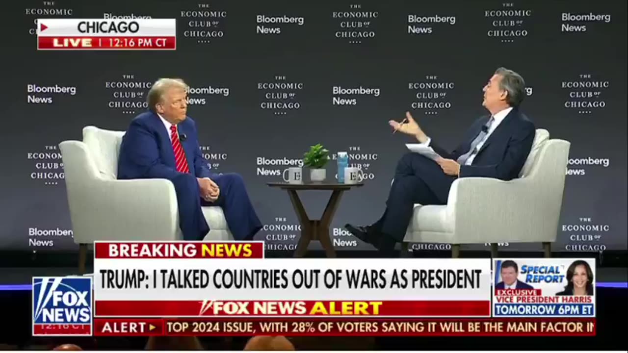 Trump Destroys Bloomberg Editor in Chief to His Face - And the Audience Is Loving It