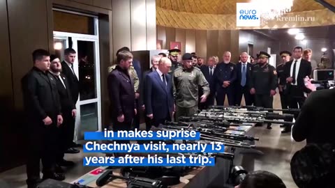 Putin praises Chechen fighters set for Ukraine in surprise visit to Chechnya