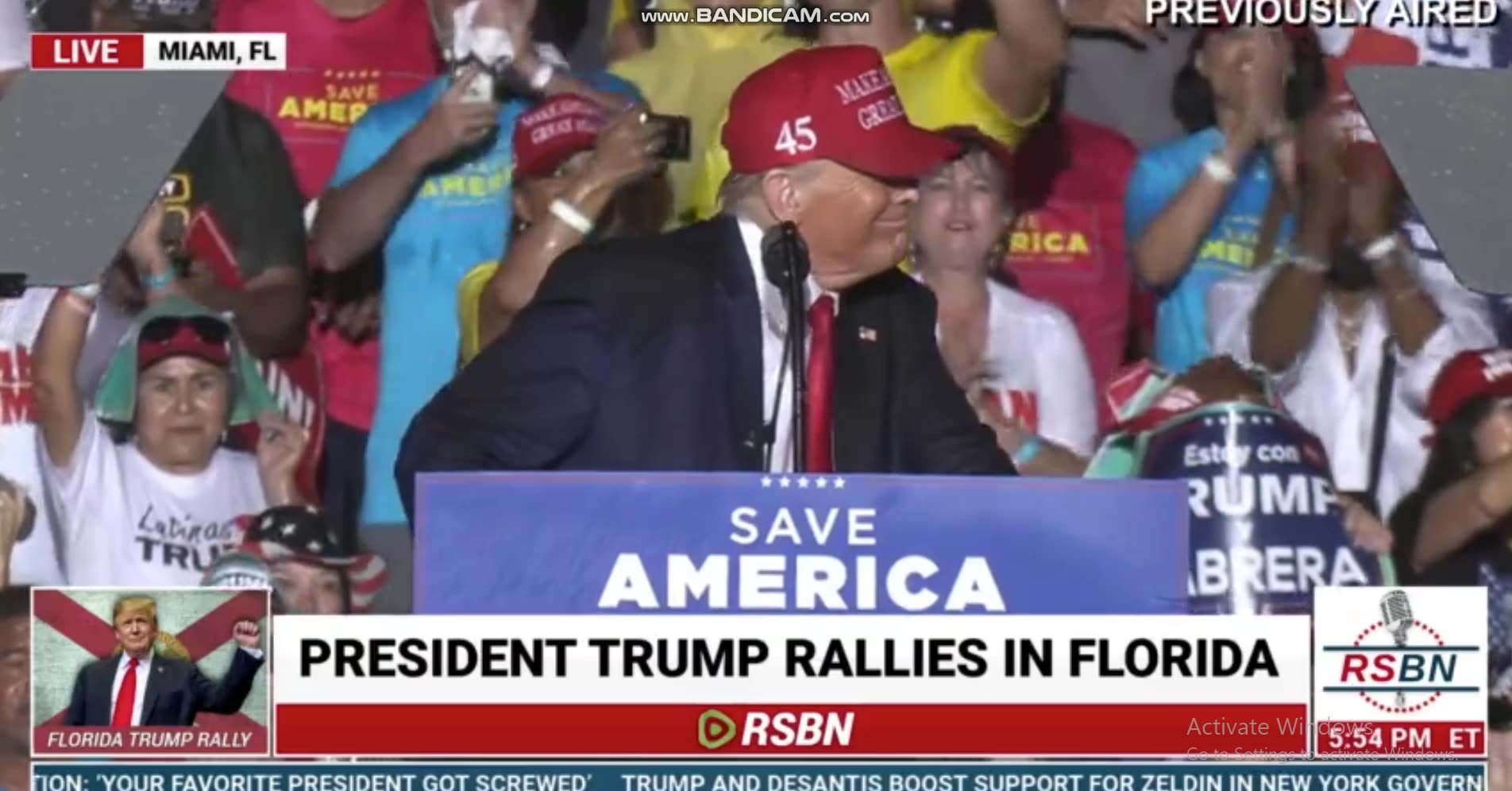 Awesome Moment, Miami Trump rally Save America speech.