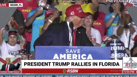 Awesome Moment, Miami Trump rally Save America speech.