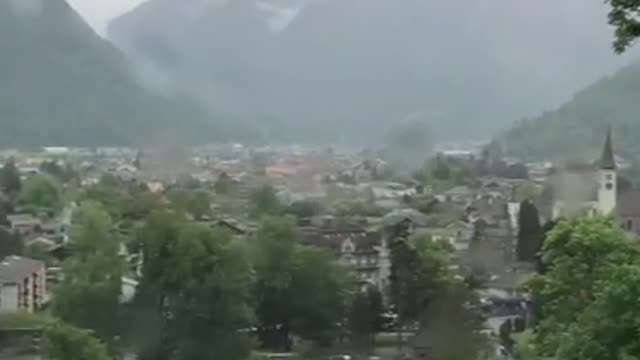 Take the Harder Kulm Funicular Railway to the Top of Interlaken Switzerland rainyday