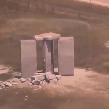 Georgia guidestone partially destroyed (July 6, 2022)