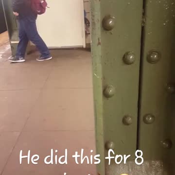 He did this for eight minutes