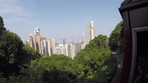 Tram Up Victoria Peak Hong Kong