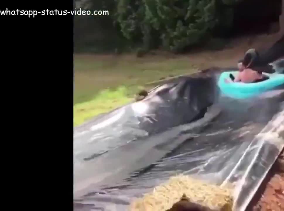 Man falling from the boat into the sea