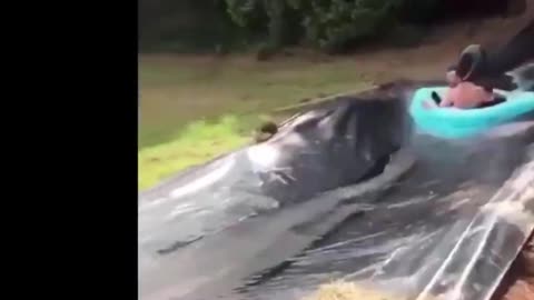 Man falling from the boat into the sea