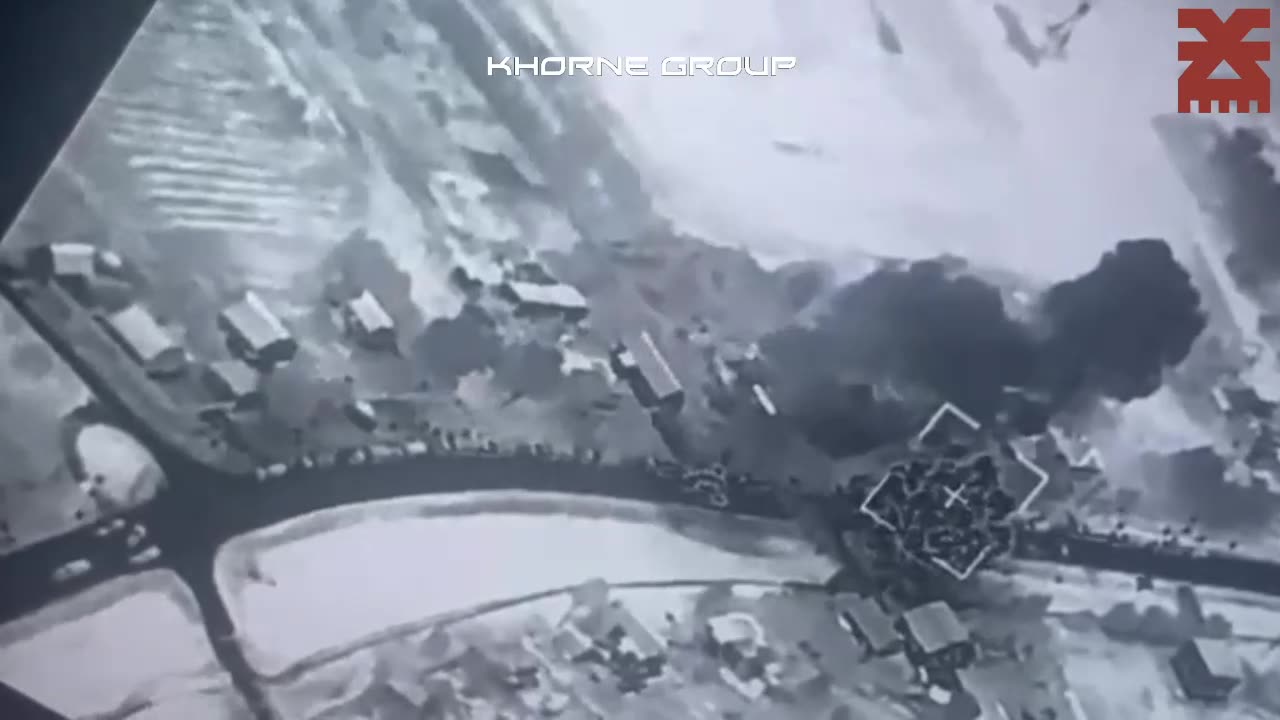 Here are aerial photos of the destruction of part of the column of Russian