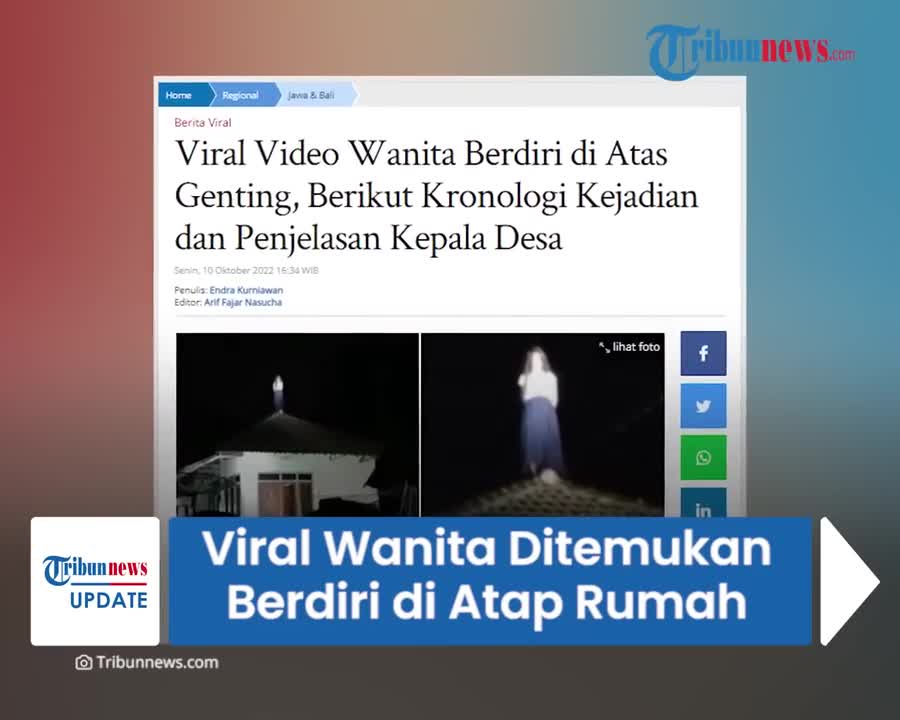 Viral seorang wanita hilang sejak magrib, dan di temukan warga sudah berada di atas rumah...;!!