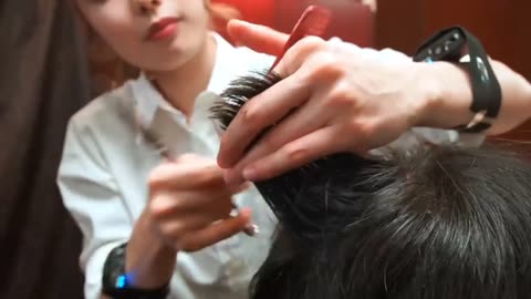 Part 1- ASMR haircut video by pretty barber