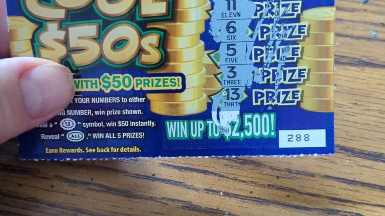 Will I win big . MO Lottery cool 50's