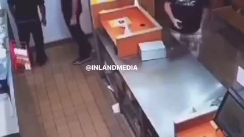 Moron with a gun in his pocket reaches into his pocket and almost shoots his foot then pretends NOTHING HAPPENED