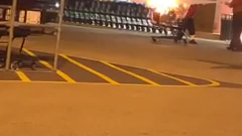 Cigarette Ignites Shopping Cart Fire