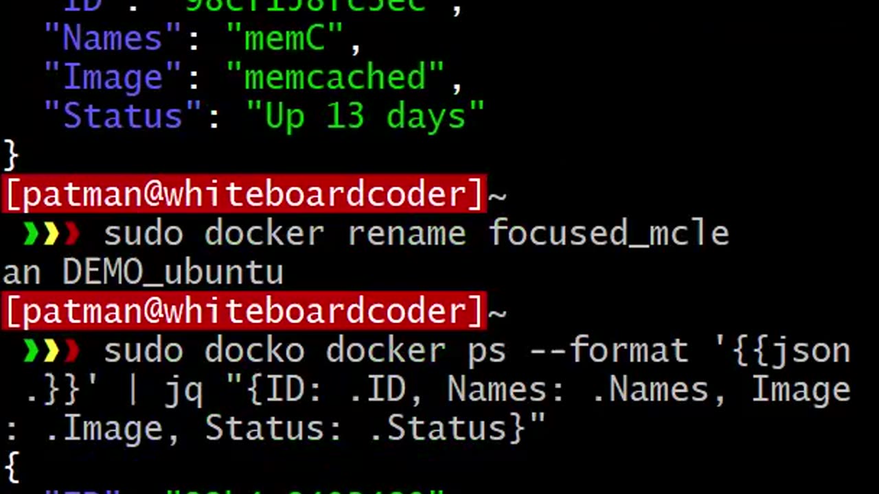 docker: rename