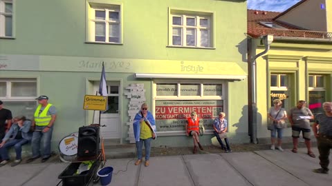 Marktplatz Grimmen - Abschließende Worte auf dem Marktplatz 05-08-2024