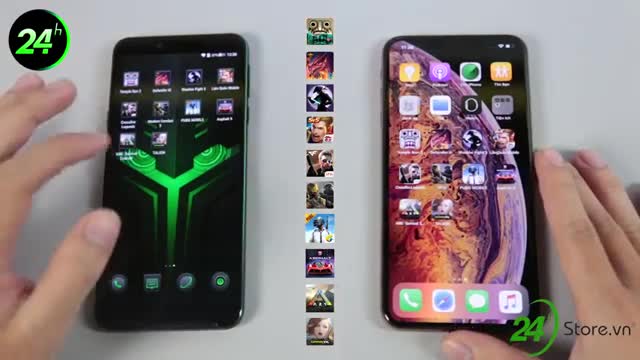 Xiaomi Black Shark Helo vs iPhone Xs Max Speedtest