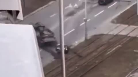 Ukraine - The driver of the car survived