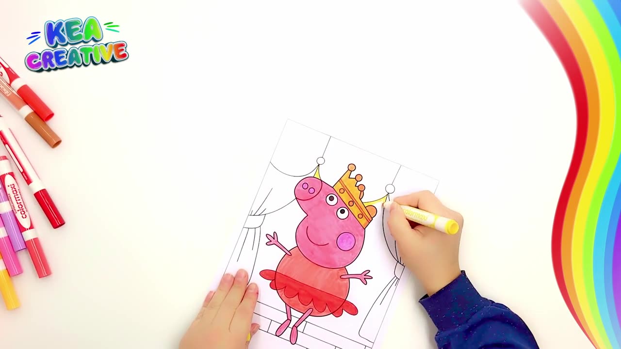 Peppa Pig is Dancing - How to coloring Peppa Pig @KeaCreative2