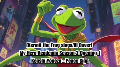 [Kermit the Frog sings/AI Cover] My Hero Academia Season 2 Opening 1 Kenshi Yonezu - Peace Sign