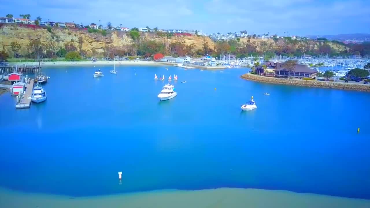 Megical droone footage of island daytime