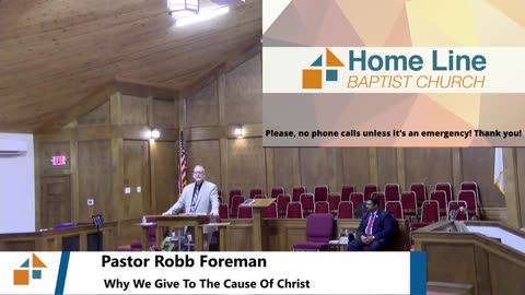 Pastor Robb Foreman // Why We Give To The Cause Of Christ