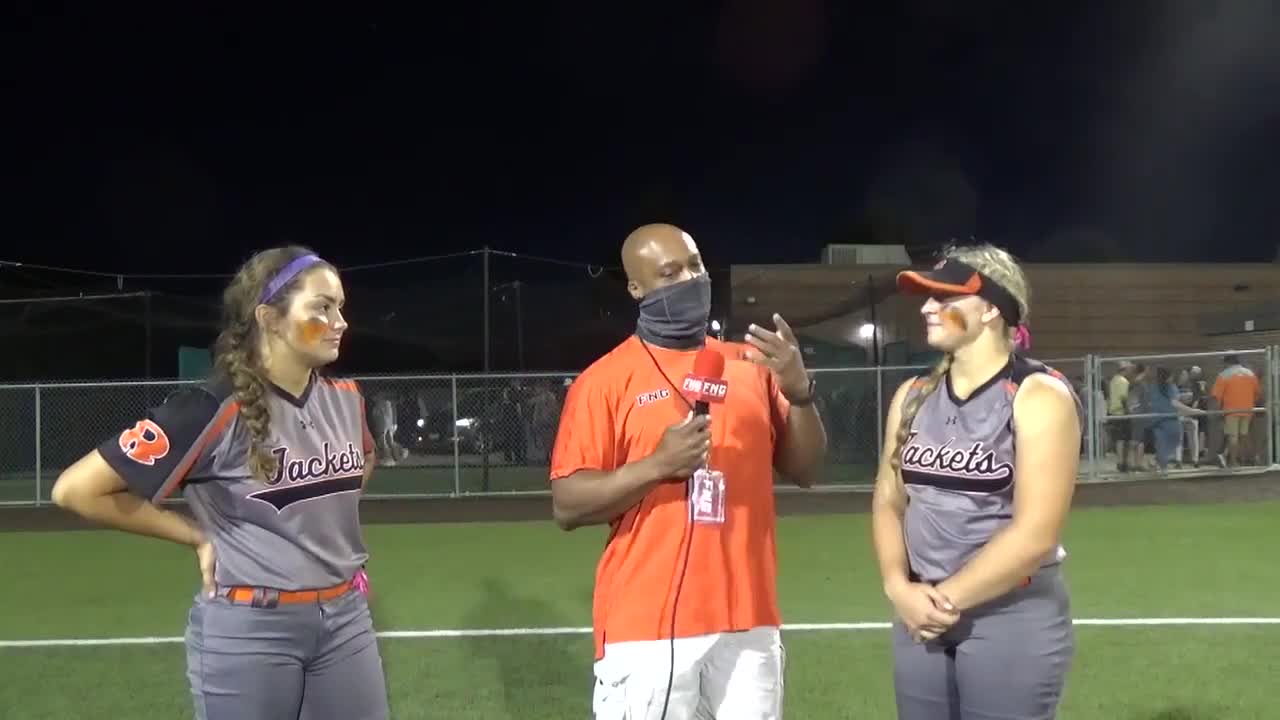 Rockwall's Ainsley Pemberton, Ashley Minor & Brooke Barron After Defeating Mansfield 5-0