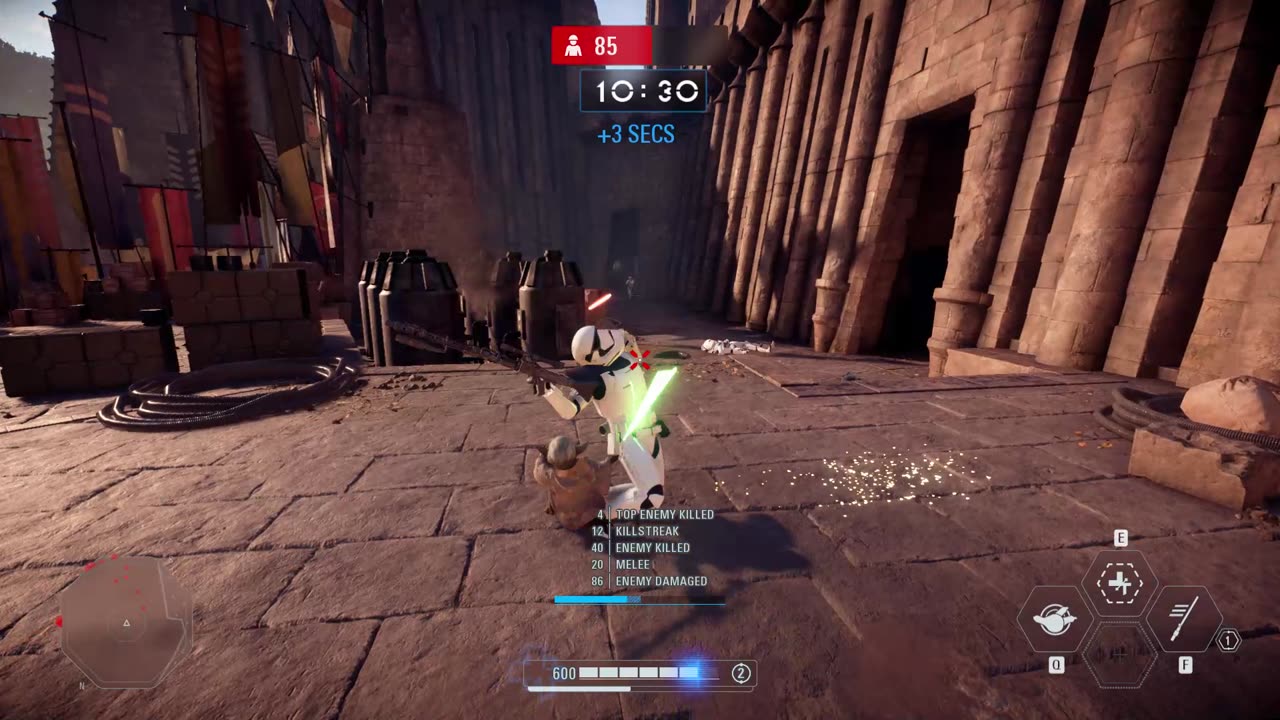 SWBF2: Arcade Onslaught Yoda Takodana Gameplay